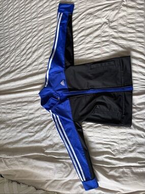 adidas Black & Blue Zip-Up Track Jacket